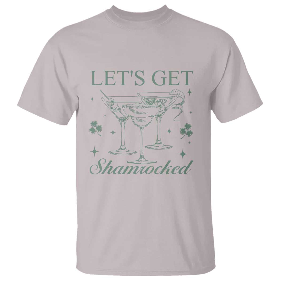 Lets Get Shamrocked St Patricks Day T Shirt TS10 Ice Gray Print Your Wear