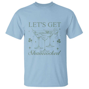 Lets Get Shamrocked St Patricks Day T Shirt TS10 Light Blue Print Your Wear