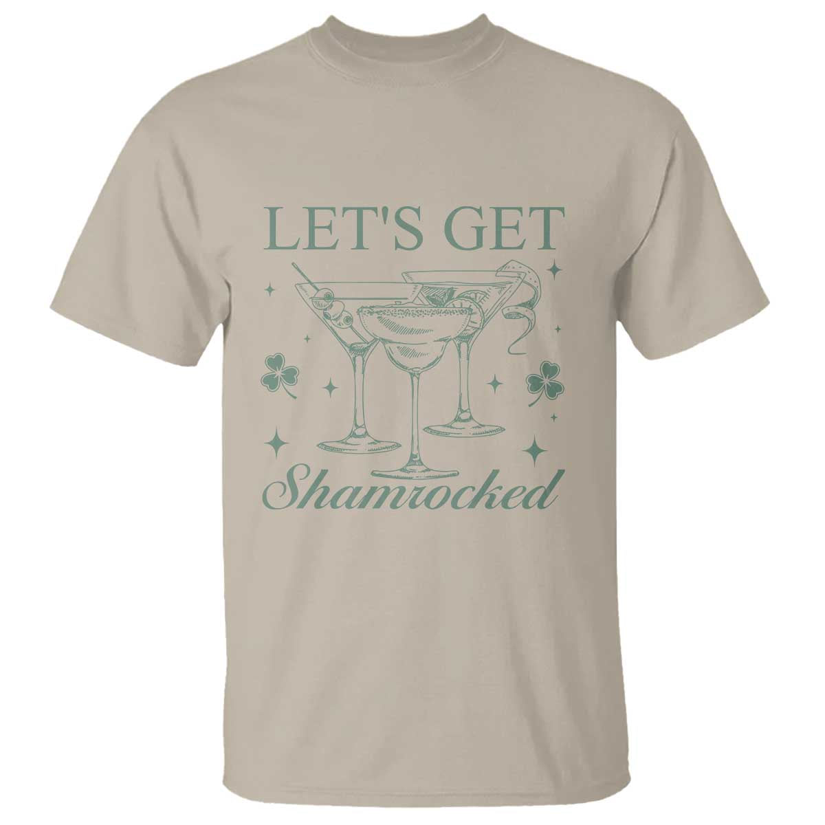 Lets Get Shamrocked St Patricks Day T Shirt TS10 Sand Print Your Wear