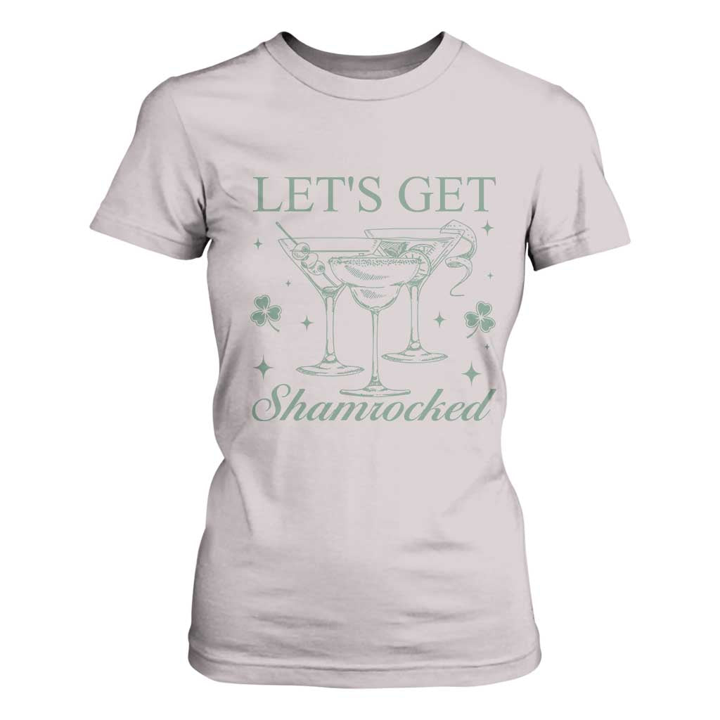 Lets Get Shamrocked St Patricks Day T Shirt For Women TS10 Ice Gray Print Your Wear
