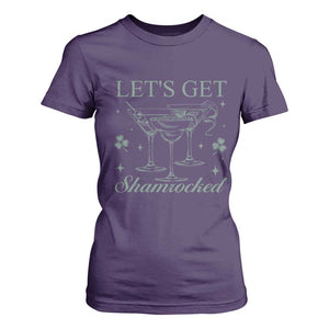 Lets Get Shamrocked St Patricks Day T Shirt For Women TS10 Purple Print Your Wear