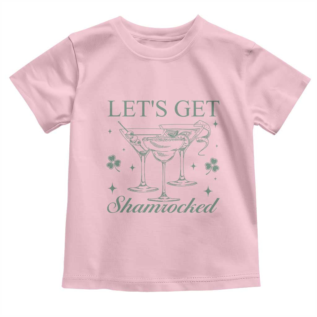 Lets Get Shamrocked St Patricks Day Toddler T Shirt TS10 Light Pink Print Your Wear