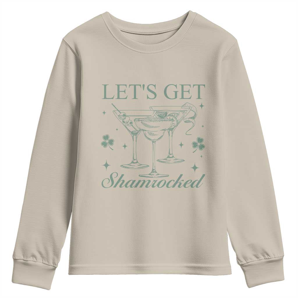 Lets Get Shamrocked St Patricks Day Youth Sweatshirt TS10 Sand Print Your Wear