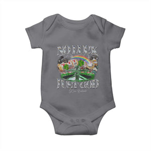 Vintage Christian Baby Onesie Retro No Luck Just God Funny St Patricks Day TS10 Charcoal Print Your Wear