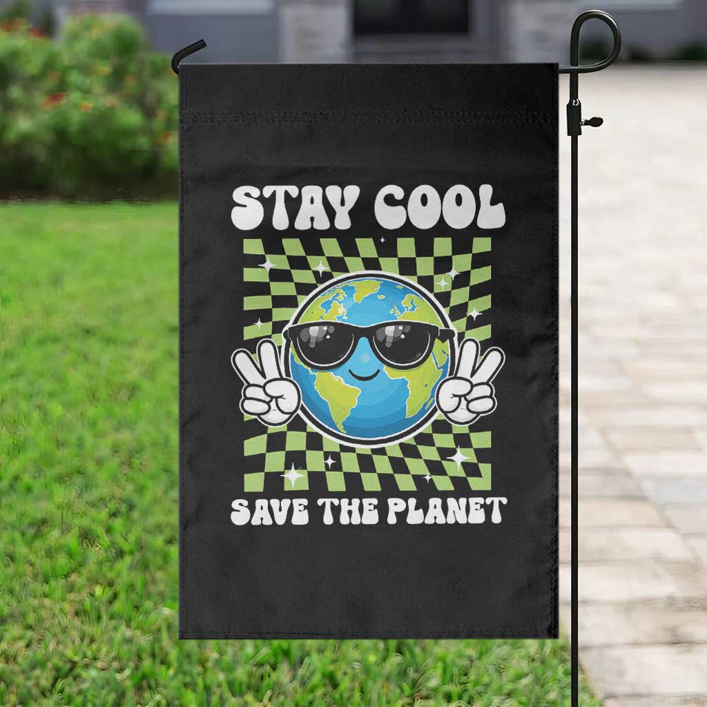 Groovy Earth Day Save The Planet Garden Flag TS10 Print Your Wear