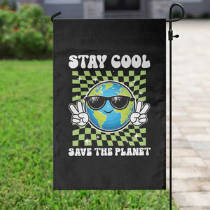 Groovy Earth Day Save The Planet Garden Flag TS10 Print Your Wear