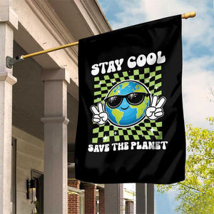 Groovy Earth Day Save The Planet Garden Flag TS10 Print Your Wear