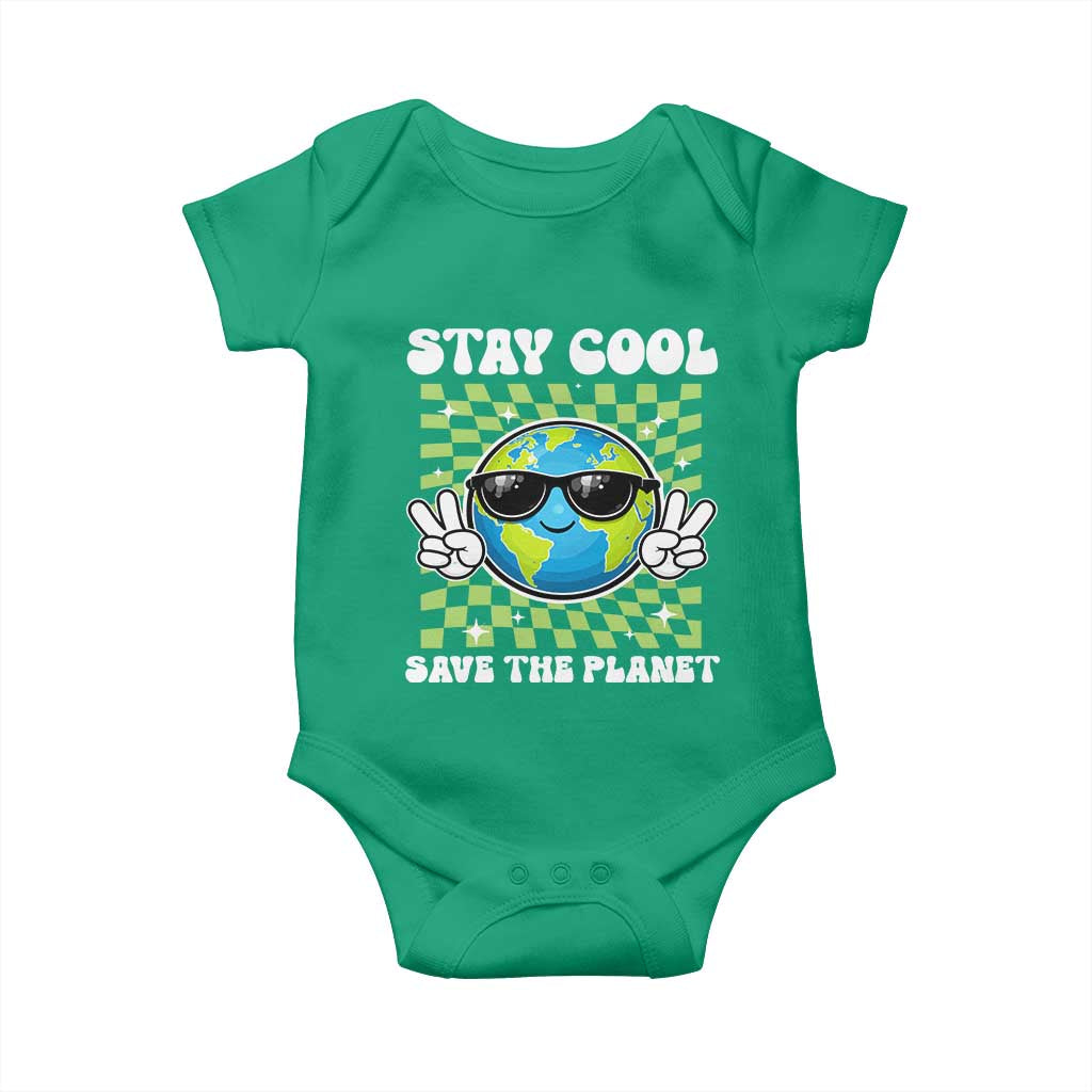 Groovy Earth Day Save The Planet Baby Onesie TS10 Irish Green Print Your Wear