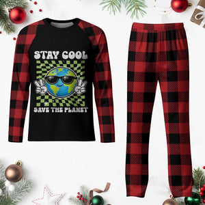 Groovy Earth Day Save The Planet Plaid Pajama Set TS10 Buffalo Plaid Print Your Wear