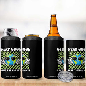 Groovy Earth Day Save The Planet 4 in 1 Can Cooler Tumbler TS10 Print Your Wear
