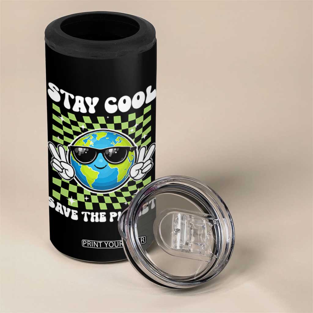 Groovy Earth Day Save The Planet 4 in 1 Can Cooler Tumbler TS10 Print Your Wear