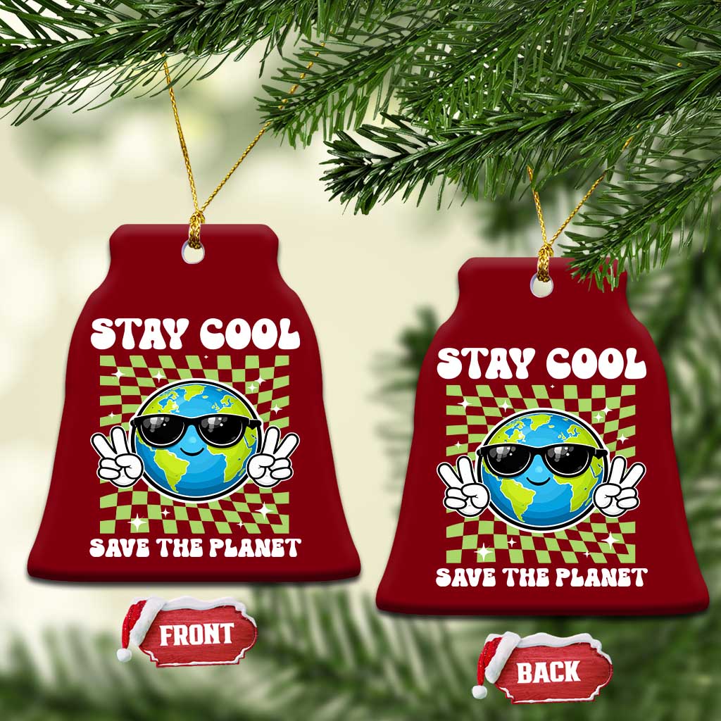 Groovy Earth Day Save The Planet Ceramic Ornament TS10 Print Your Wear
