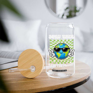 Groovy Earth Day Save The Planet Glass Can TS10 Print Your Wear