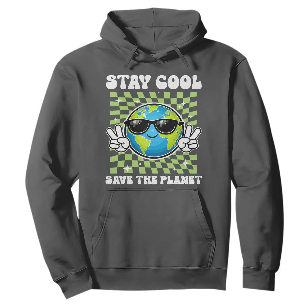 Groovy Earth Day Save The Planet Hoodie TS10 Dark Heather Print Your Wear