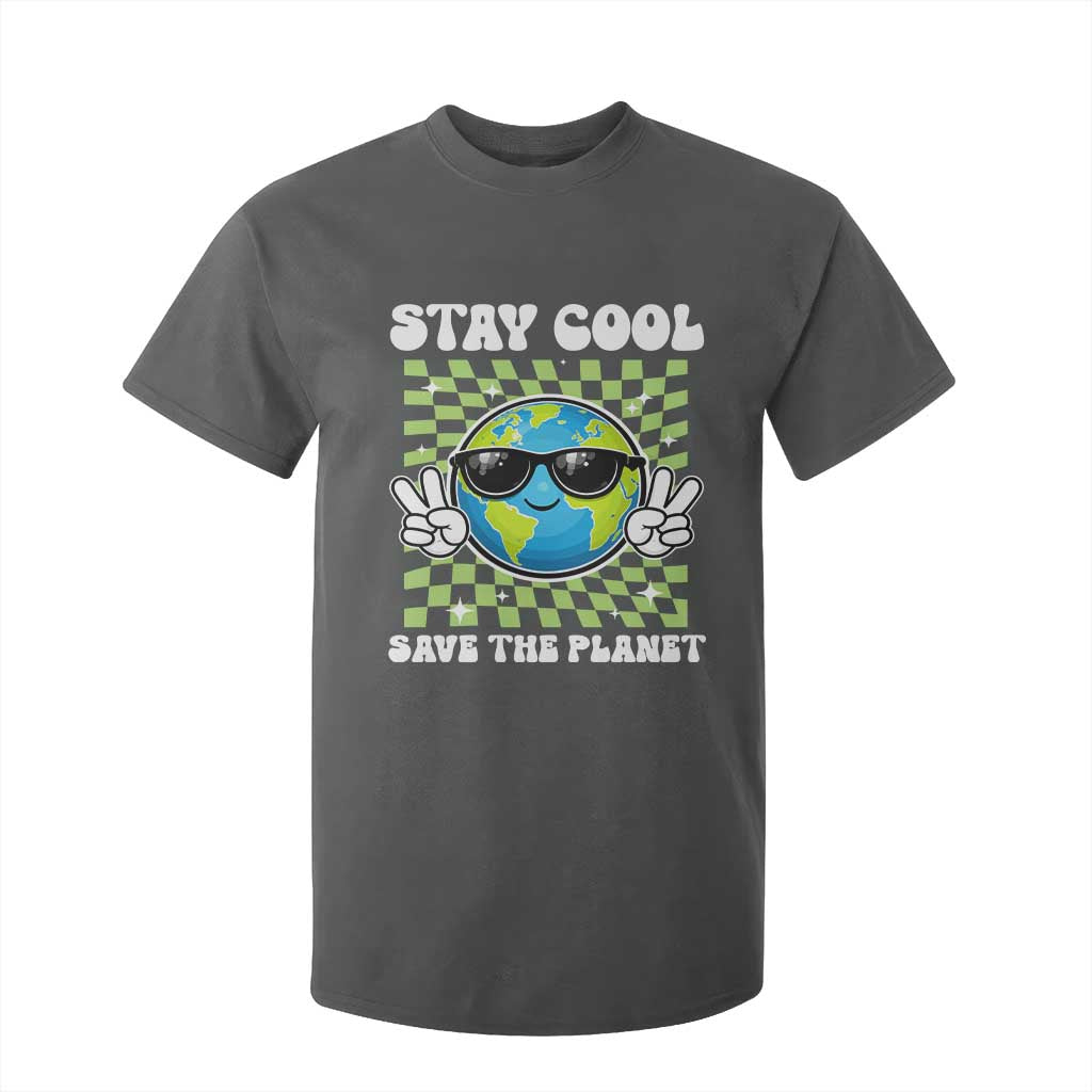Groovy Earth Day Save The Planet T Shirt For Kid TS10 Dark Heather Print Your Wear