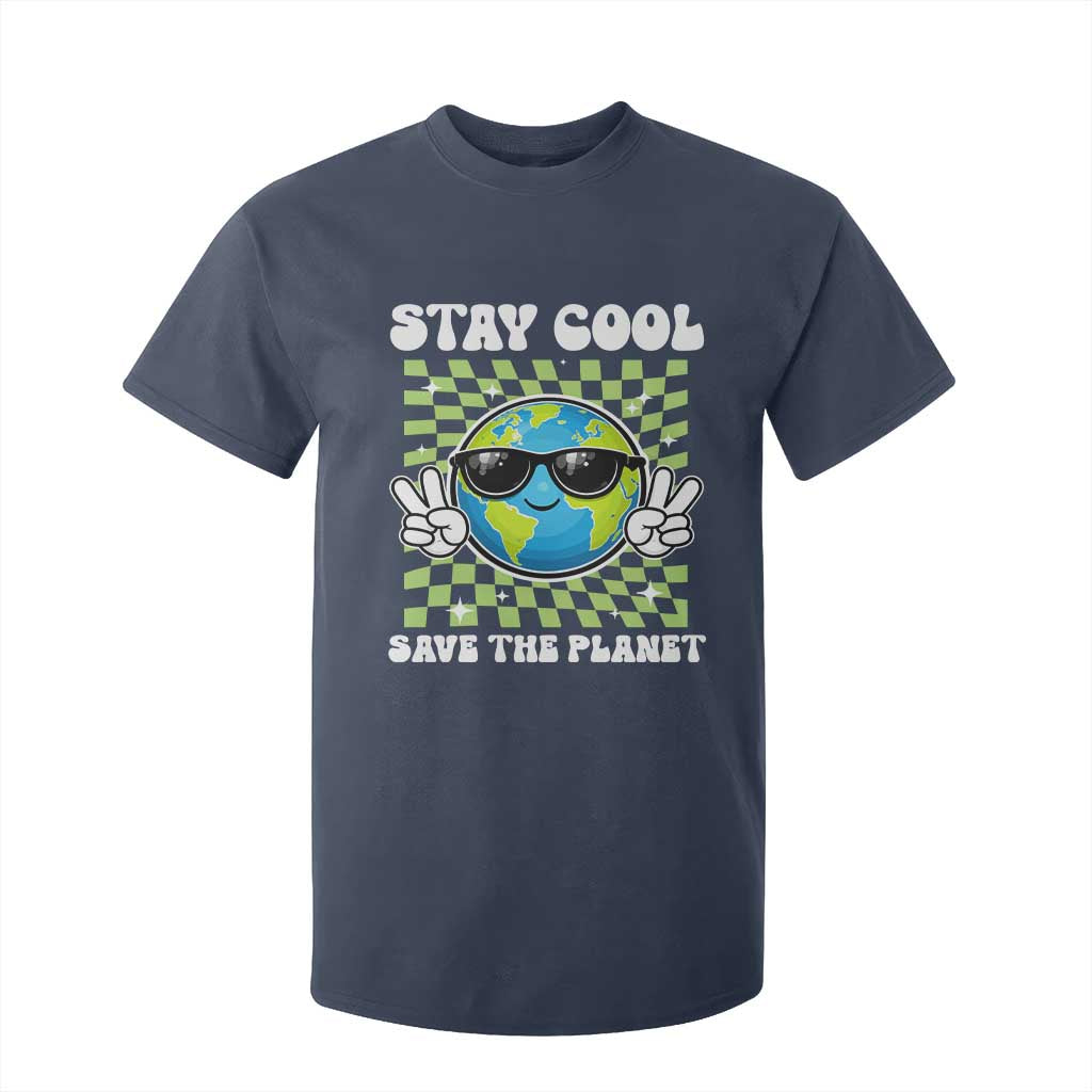Groovy Earth Day Save The Planet T Shirt For Kid TS10 Navy Print Your Wear
