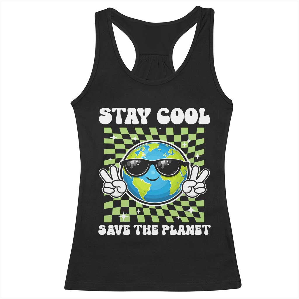 Groovy Earth Day Save The Planet Racerback Tank Top TS10 Black Print Your Wear