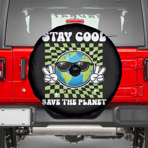 Groovy Earth Day Save The Planet Spare Tire Cover TS10 Black Print Your Wear