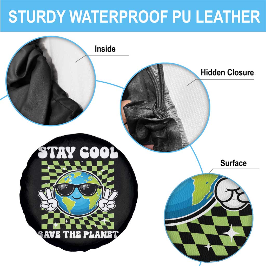Groovy Earth Day Save The Planet Spare Tire Cover TS10 Print Your Wear