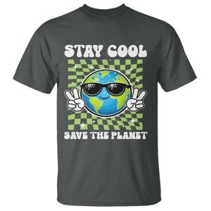 Groovy Earth Day Save The Planet T Shirt TS10 Dark Heather Print Your Wear