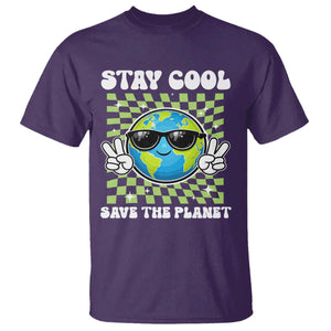 Groovy Earth Day Save The Planet T Shirt TS10 Purple Print Your Wear