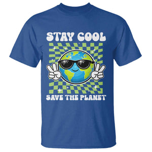 Groovy Earth Day Save The Planet T Shirt TS10 Royal Blue Print Your Wear