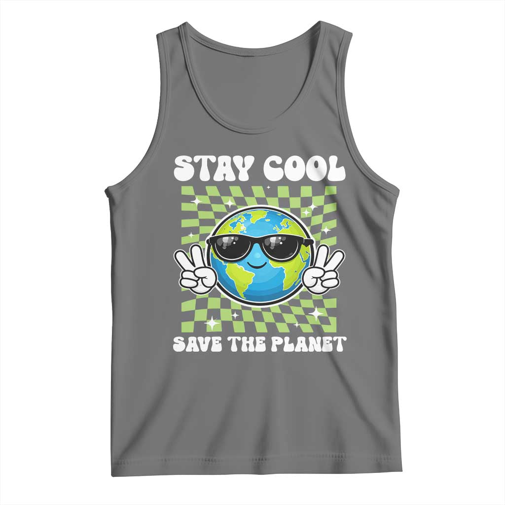 Groovy Earth Day Save The Planet Tank Top TS10 Black Heather Print Your Wear