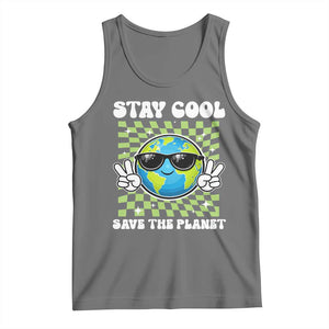 Groovy Earth Day Save The Planet Tank Top TS10 Black Heather Print Your Wear