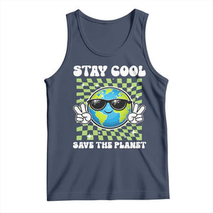 Groovy Earth Day Save The Planet Tank Top TS10 Navy Print Your Wear