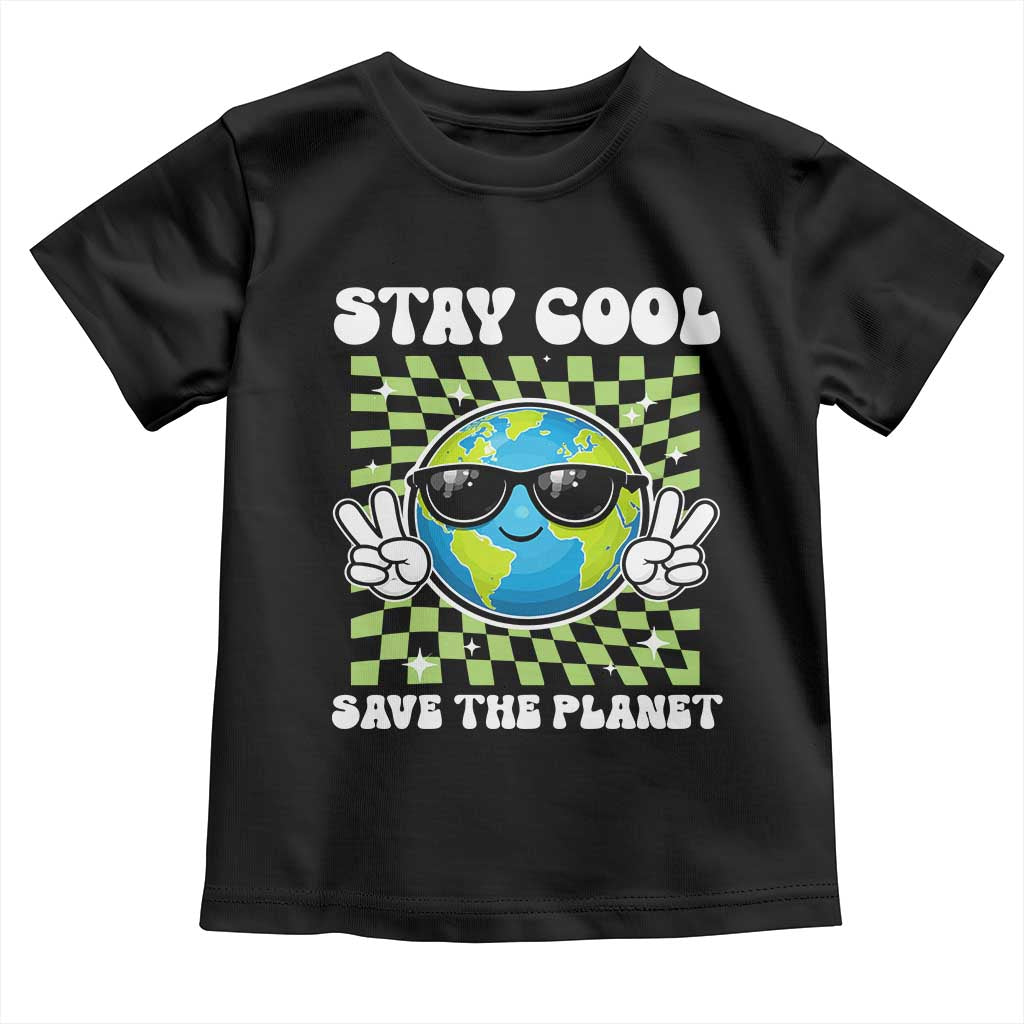 Groovy Earth Day Save The Planet Toddler T Shirt TS10 Black Print Your Wear