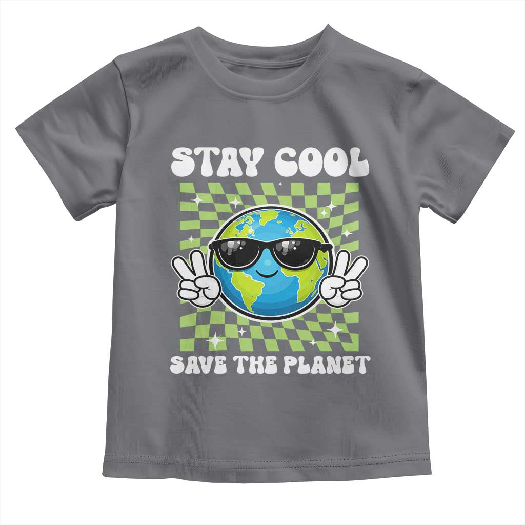 Groovy Earth Day Save The Planet Toddler T Shirt TS10 Charcoal Print Your Wear