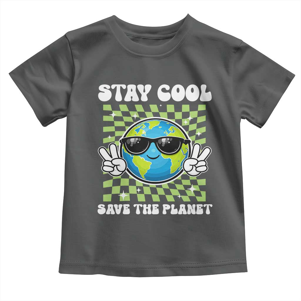 Groovy Earth Day Save The Planet Toddler T Shirt TS10 Dark Heather Print Your Wear