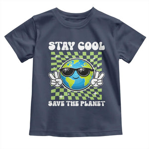 Groovy Earth Day Save The Planet Toddler T Shirt TS10 Navy Print Your Wear
