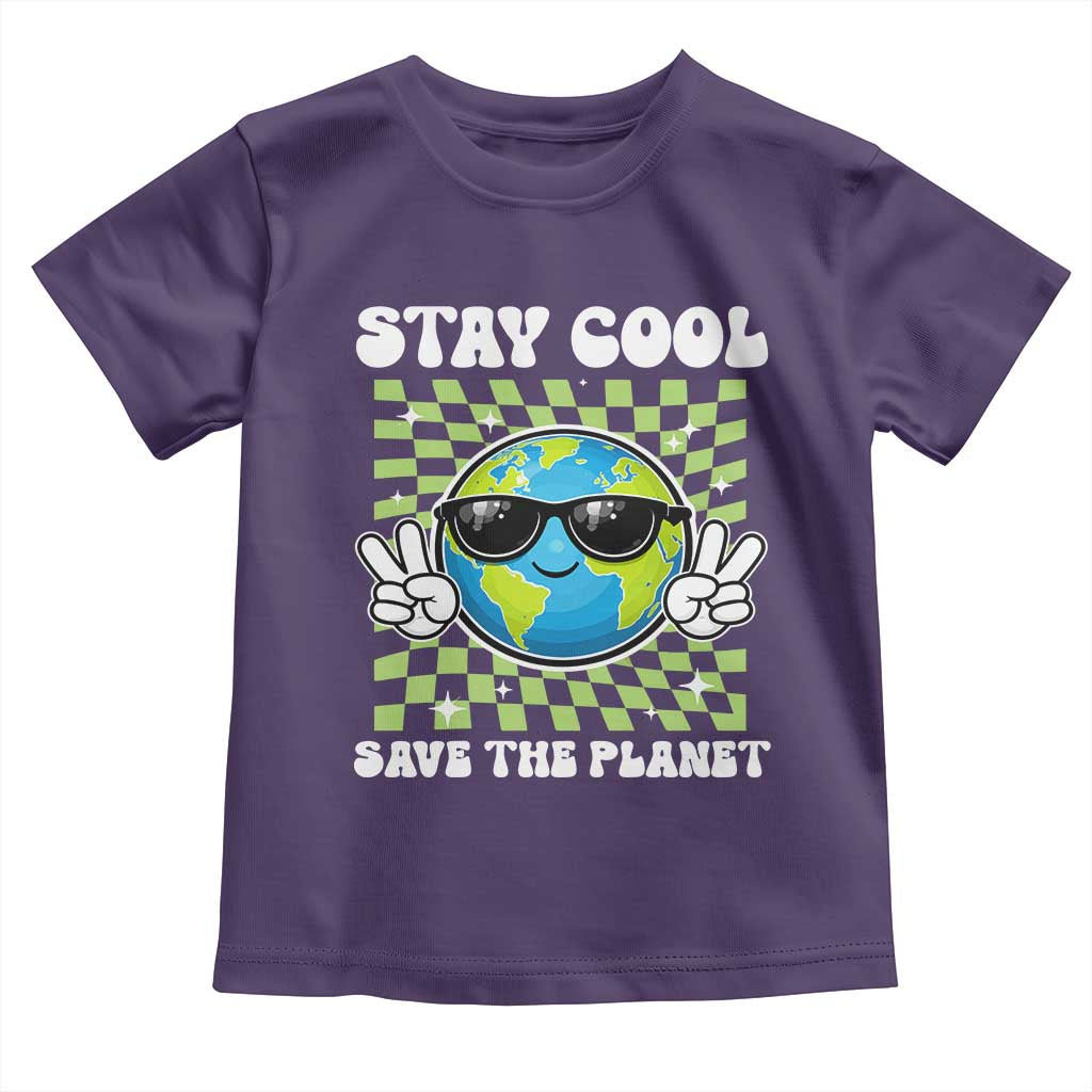 Groovy Earth Day Save The Planet Toddler T Shirt TS10 Purple Print Your Wear
