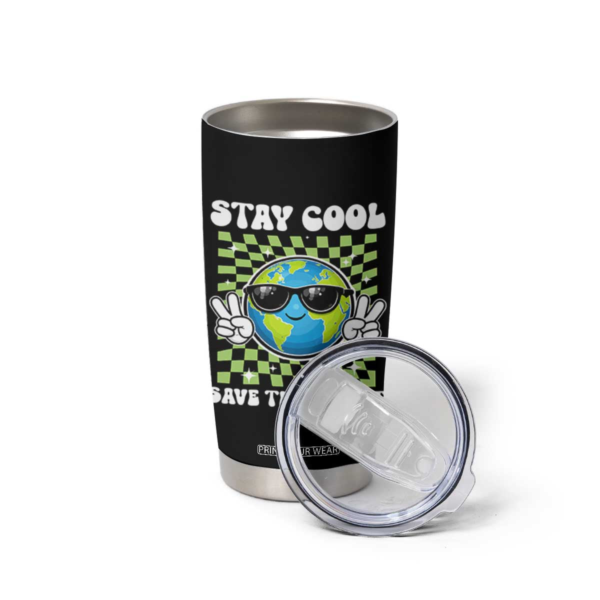 Groovy Earth Day Save The Planet Tumbler Cup TS10 Print Your Wear