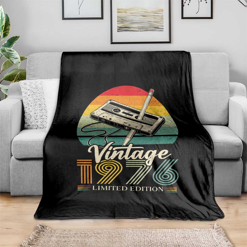 Vintage 1976 Throw Blanket 50th Birthday Turning 50 Year Old Gifts TS10 Print Your Wear