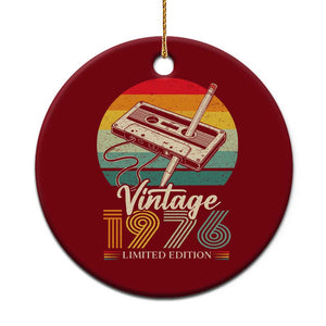 Vintage 1976 Ceramic Ornament 50th Birthday Turning 50 Year Old Gifts TS10 1pc Red Print Your Wear