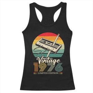 Vintage 1976 Racerback Tank Top 50th Birthday Turning 50 Year Old Gifts TS10 Black Print Your Wear
