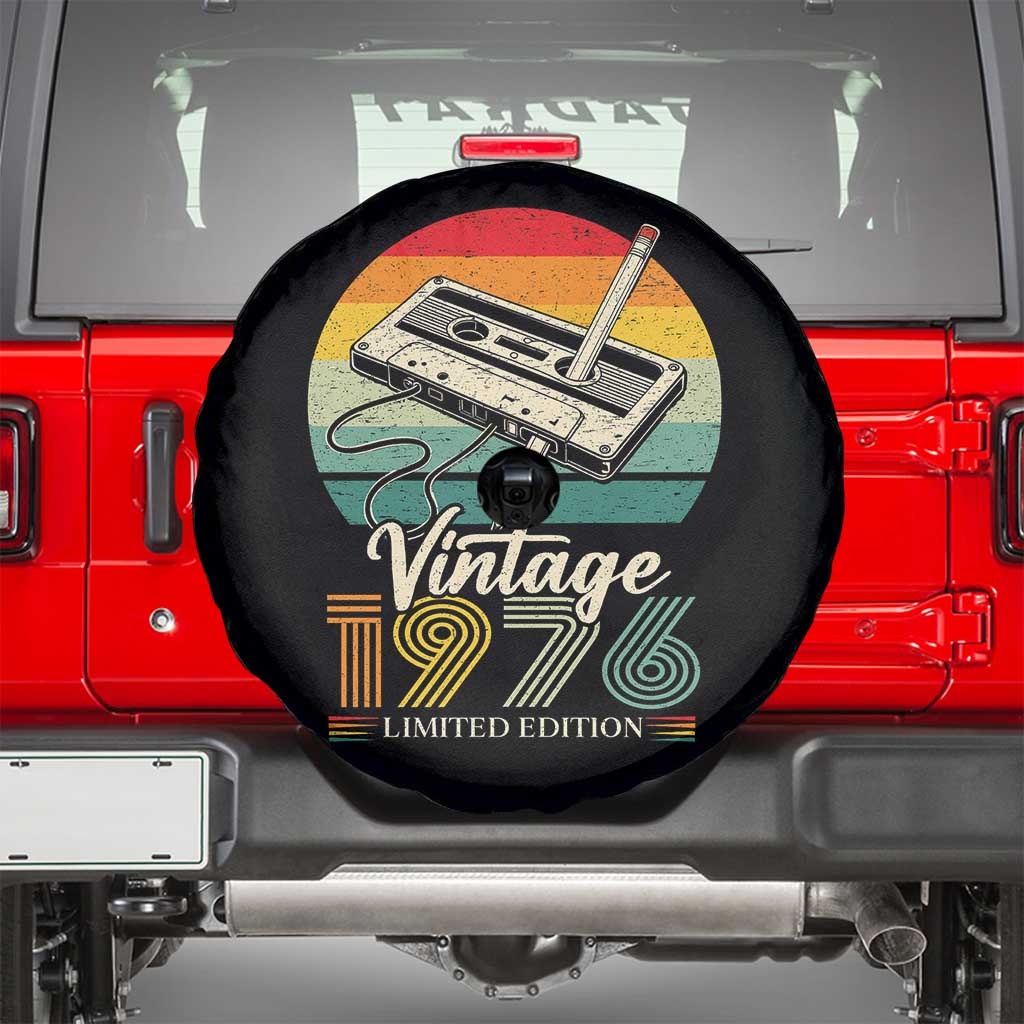 Vintage 1976 Spare Tire Cover 50th Birthday Turning 50 Year Old Gifts TS10 Black Print Your Wear