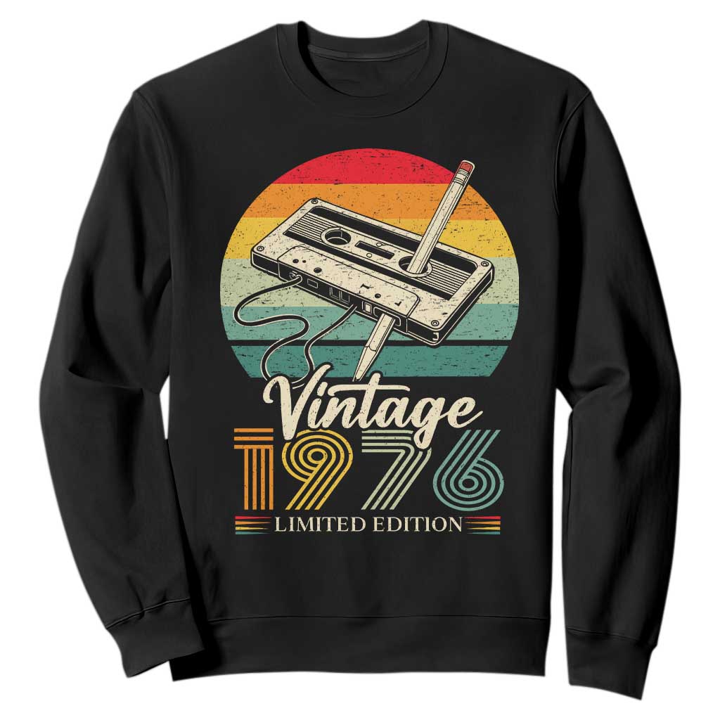 Vintage 1976 Sweatshirt 50th Birthday Turning 50 Year Old Gifts TS10 Black Print Your Wear