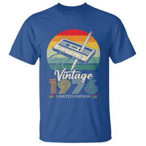 Vintage 1976 T Shirt 50th Birthday Turning 50 Year Old Gifts TS10 Royal Blue Print Your Wear