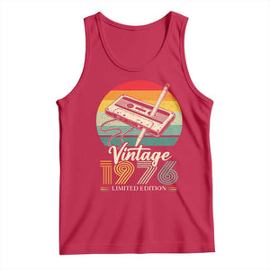 Vintage 1976 Tank Top 50th Birthday Turning 50 Year Old Gifts TS10 Red Print Your Wear
