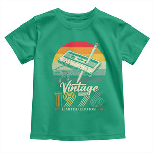 Vintage 1976 Toddler T Shirt 50th Birthday Turning 50 Year Old Gifts TS10 Irish Green Print Your Wear