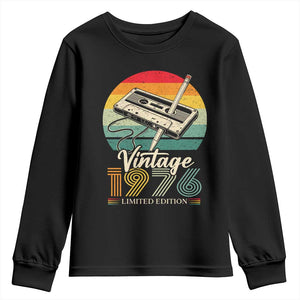 Vintage 1976 Youth Sweatshirt 50th Birthday Turning 50 Year Old Gifts TS10 Black Print Your Wear