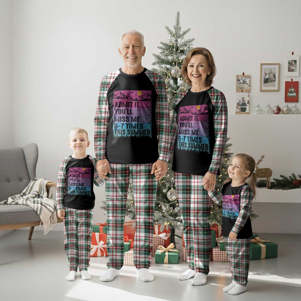 Funny Last Day Plaid Pajama Set Admit It You Will Miss Me 6-7 Times This Summer TS10 Christmas Plaid Print Your Wear