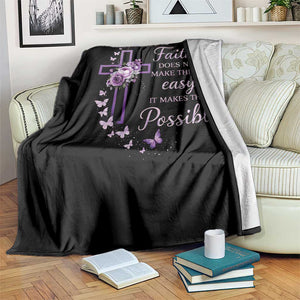 Christian Jesus Throw Blanket Vintage Bible Verse Printed Faith Blessed Inspirational Girl TS10 Print Your Wear