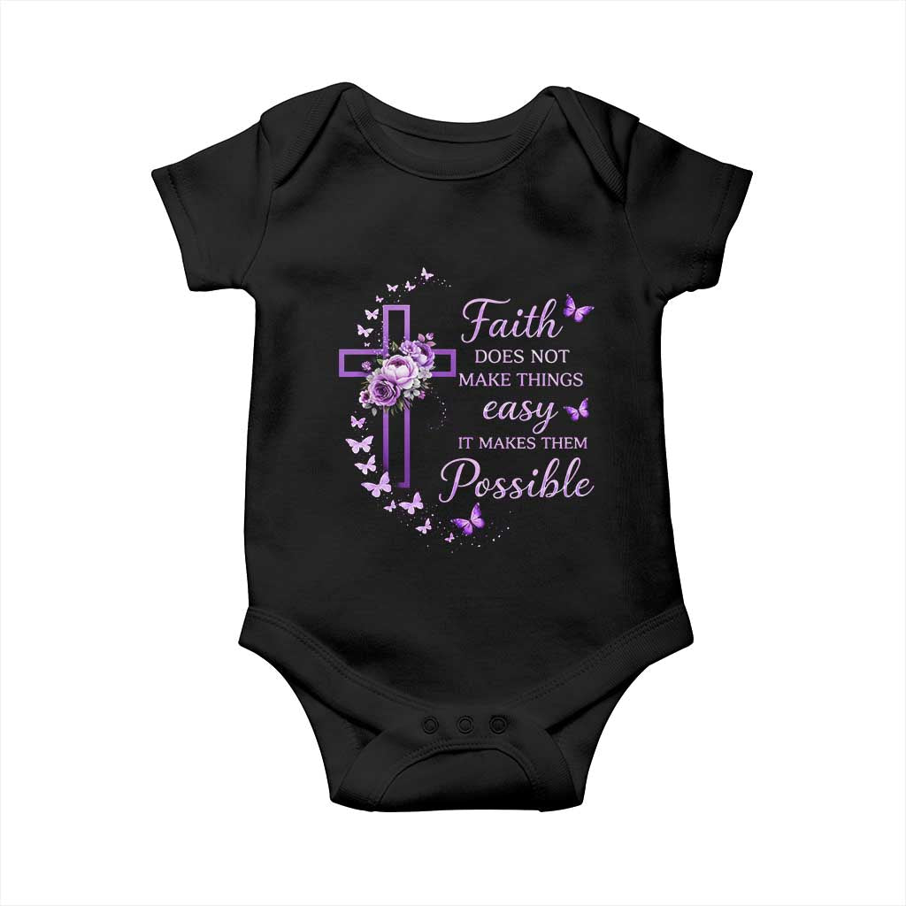 Christian Jesus Baby Onesie Vintage Bible Verse Printed Faith Blessed Inspirational Girl TS10 Black Print Your Wear