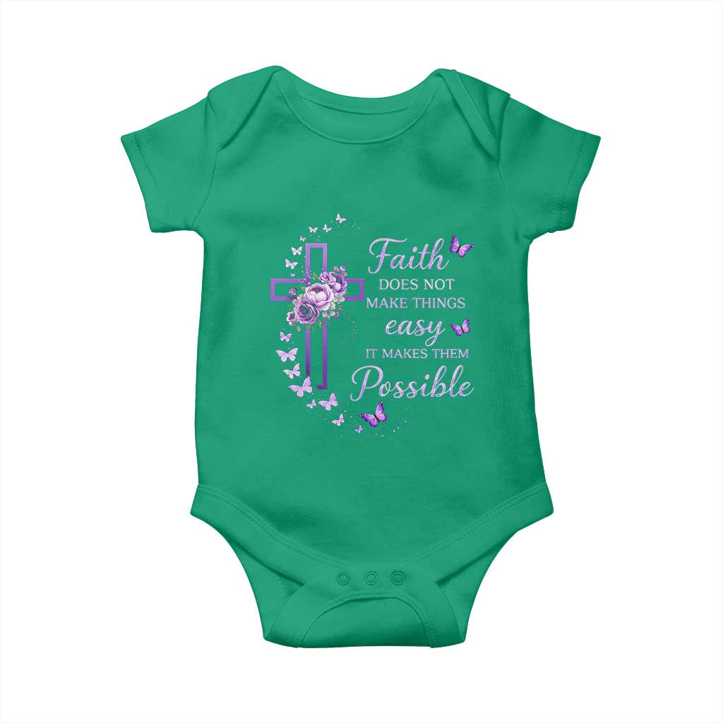 Christian Jesus Baby Onesie Vintage Bible Verse Printed Faith Blessed Inspirational Girl TS10 Irish Green Print Your Wear