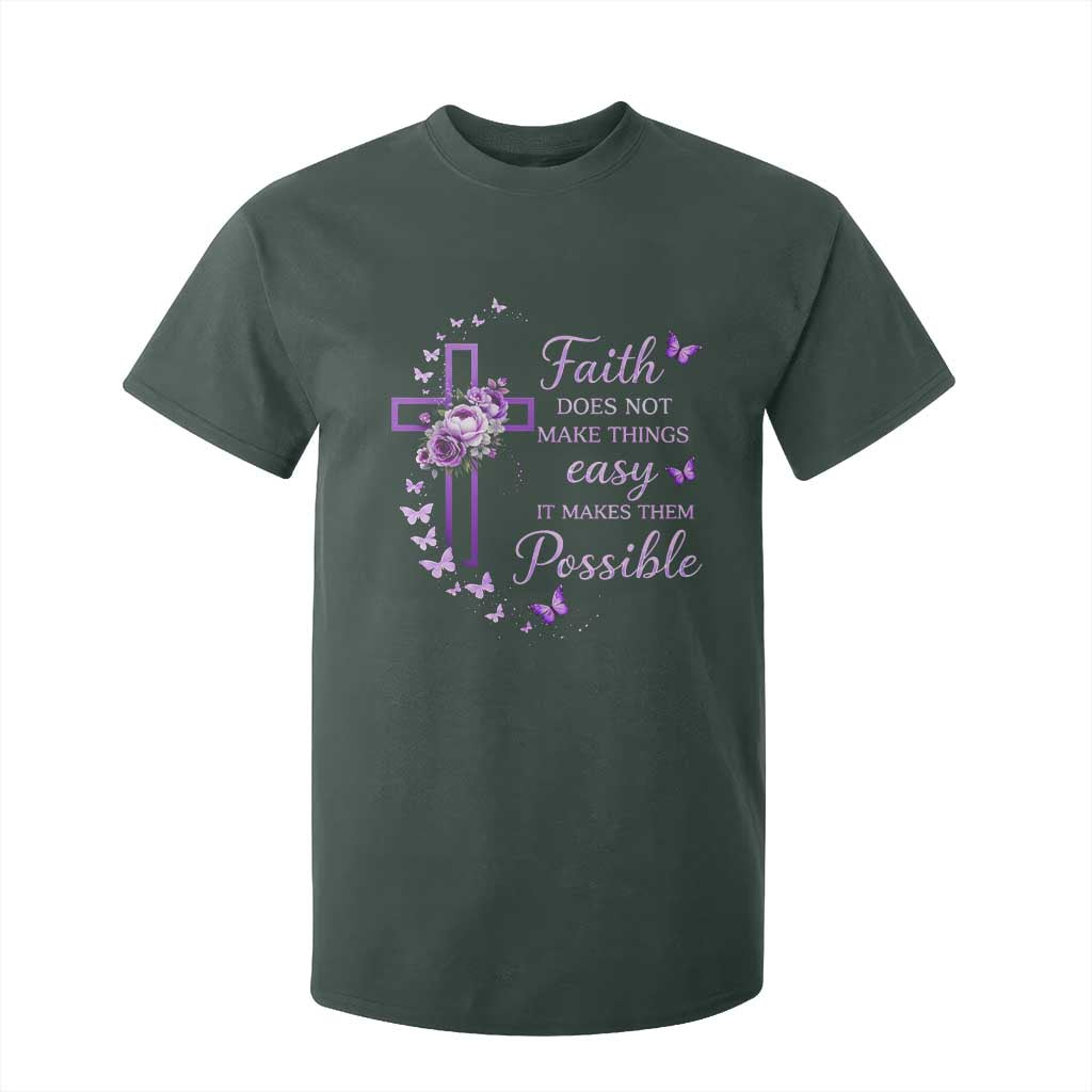 Christian Jesus T Shirt For Kid Vintage Bible Verse Printed Faith Blessed Inspirational Girl TS10 Dark Forest Green Print Your Wear