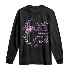 Christian Jesus Long Sleeve Shirt Vintage Bible Verse Printed Faith Blessed Inspirational Girl TS10 Black Print Your Wear